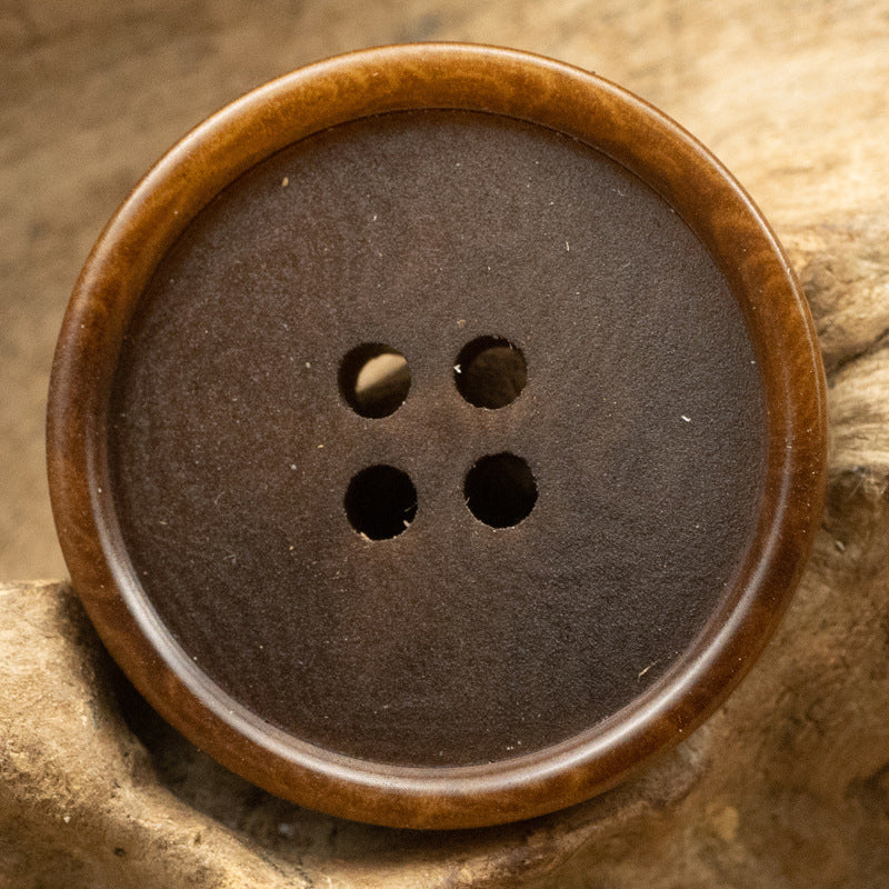 Frosted Red-Brown Natural Fruit Button for Handmade Knits 10pcs - Lots of Buttons