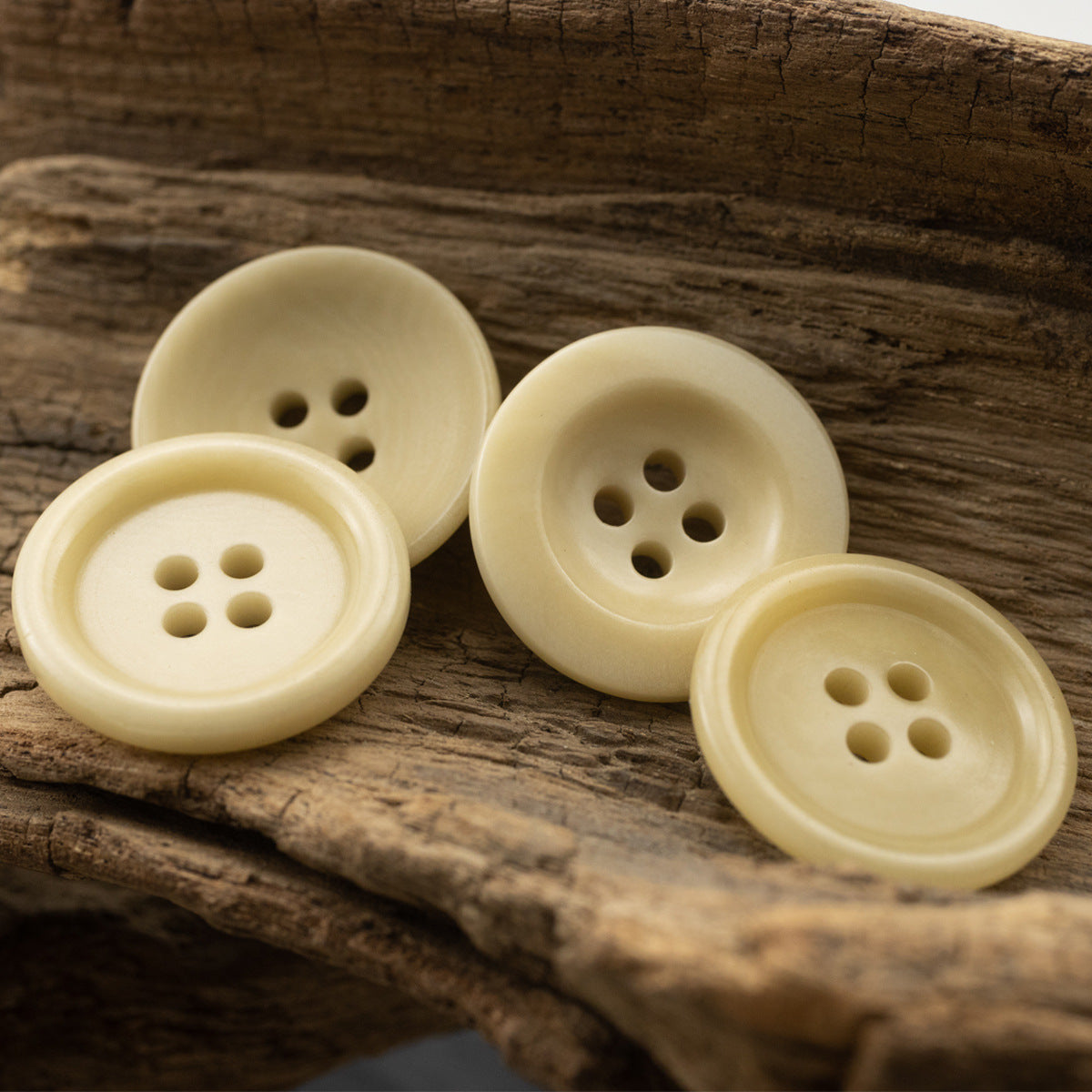 15-20MM Light Yellow Eco-Friendly Fruit Buttons 10pcs - Lots of Buttons