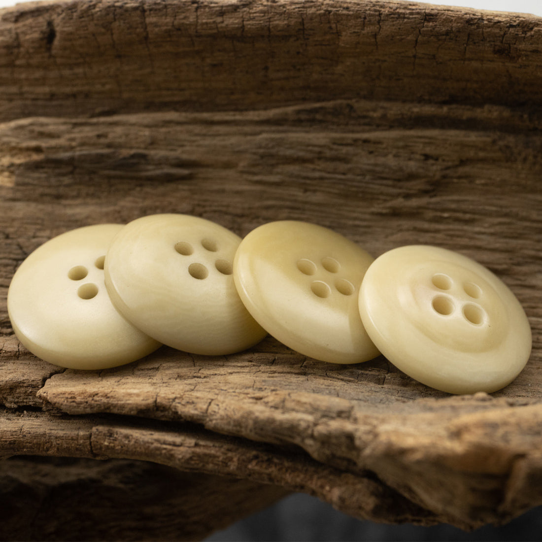 15-20MM Light Yellow Eco-Friendly Fruit Buttons 10pcs - Lots of Buttons