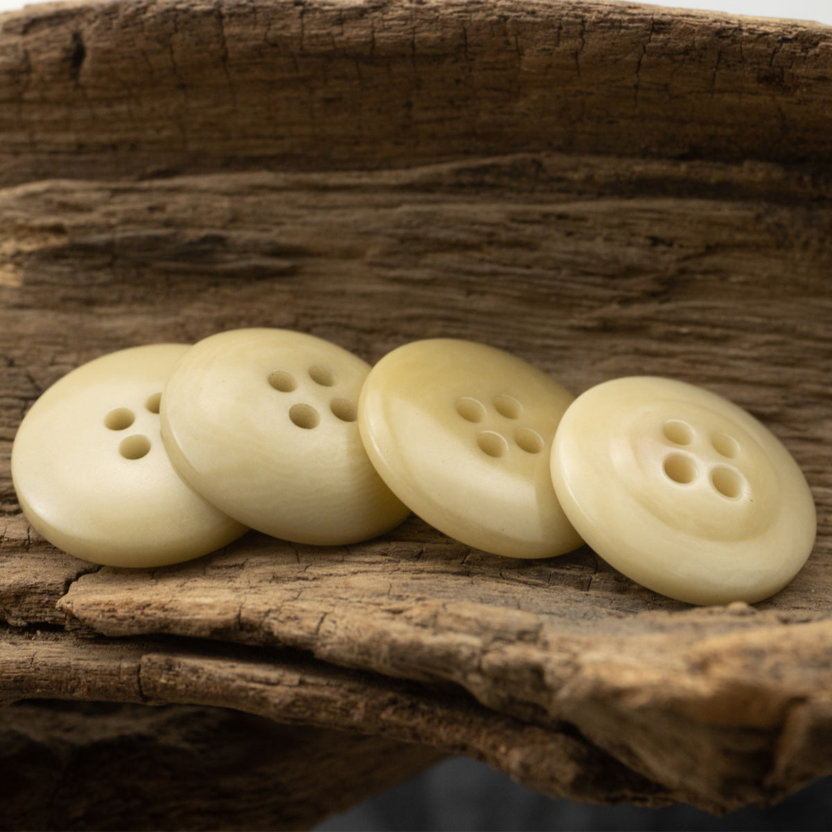 15-20MM Light Yellow Eco-Friendly Fruit Buttons 10pcs - Lots of Buttons