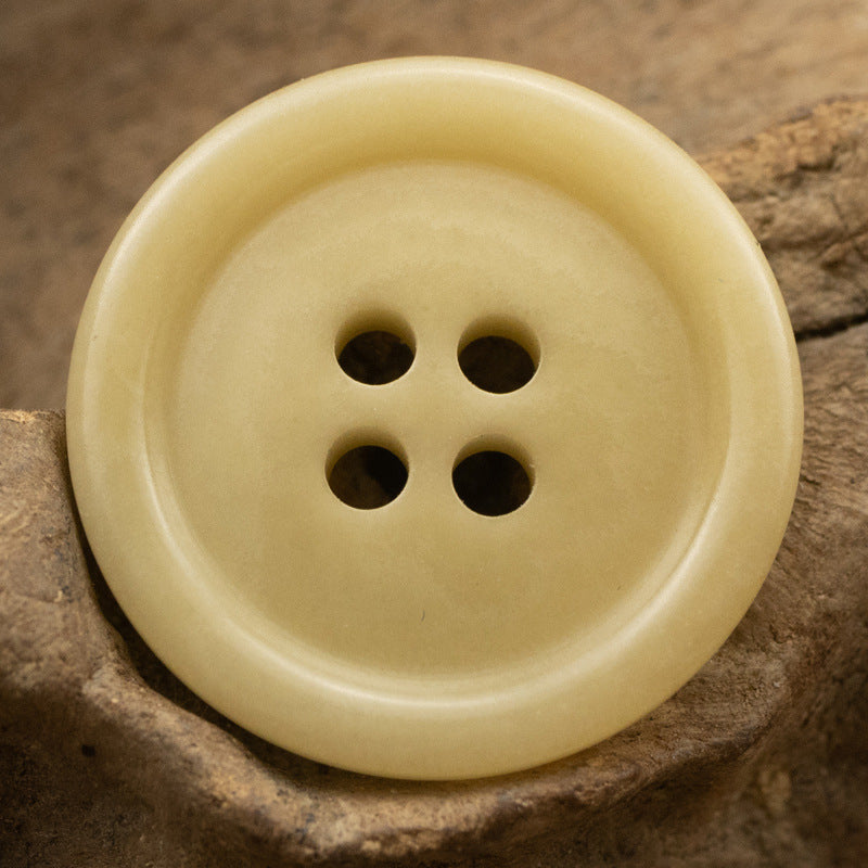 15-20MM Light Yellow Eco-Friendly Fruit Buttons 10pcs - Lots of Buttons