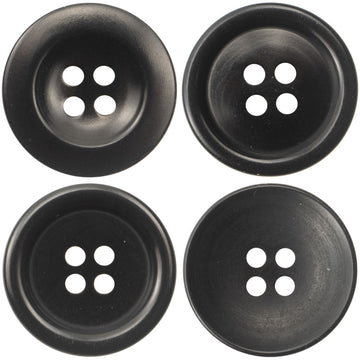 Round Black Tagut Nut Buttons for Men's Women's Casual Suit - 10pcs - Lots of Buttons