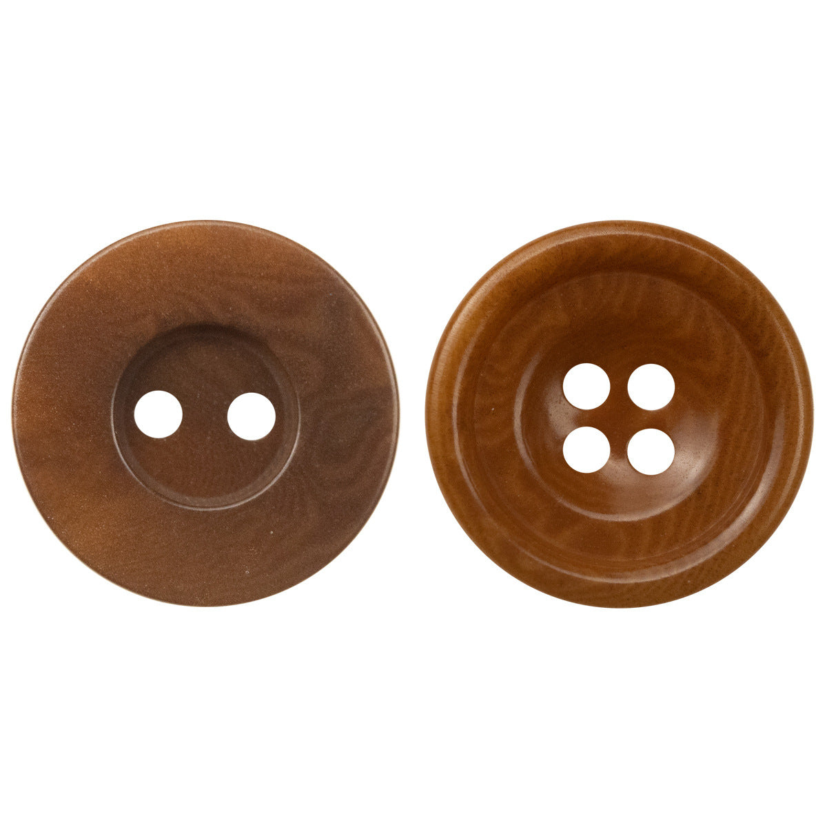 Vintage 2/4-Hole Reddish-Brown Sustainable Fruit Buttons 10pcs - Lots of Buttons