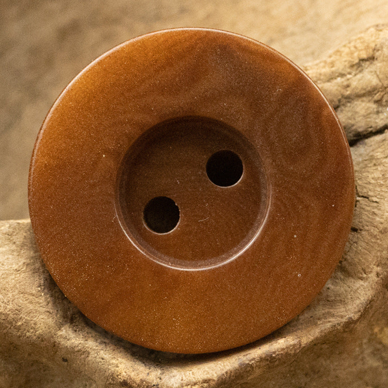 Vintage 2/4-Hole Reddish-Brown Sustainable Fruit Buttons 10pcs - Lots of Buttons