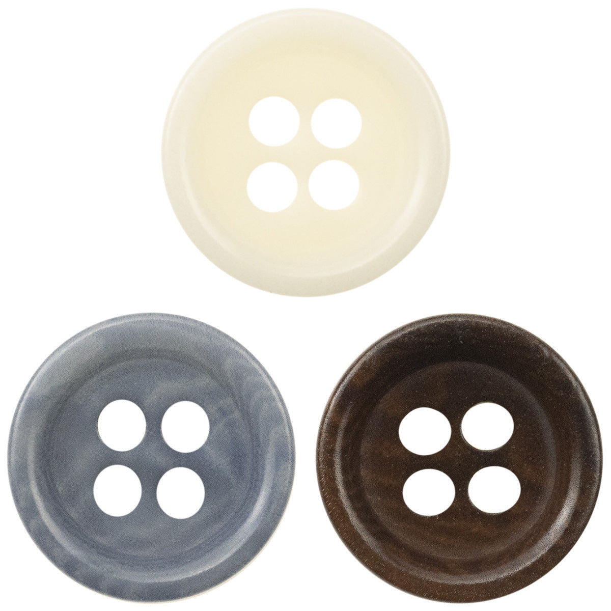 11.5mm Round Tagut Nut Buttons for Light Blue Polo Shirts -20pcs - Lots of Buttons