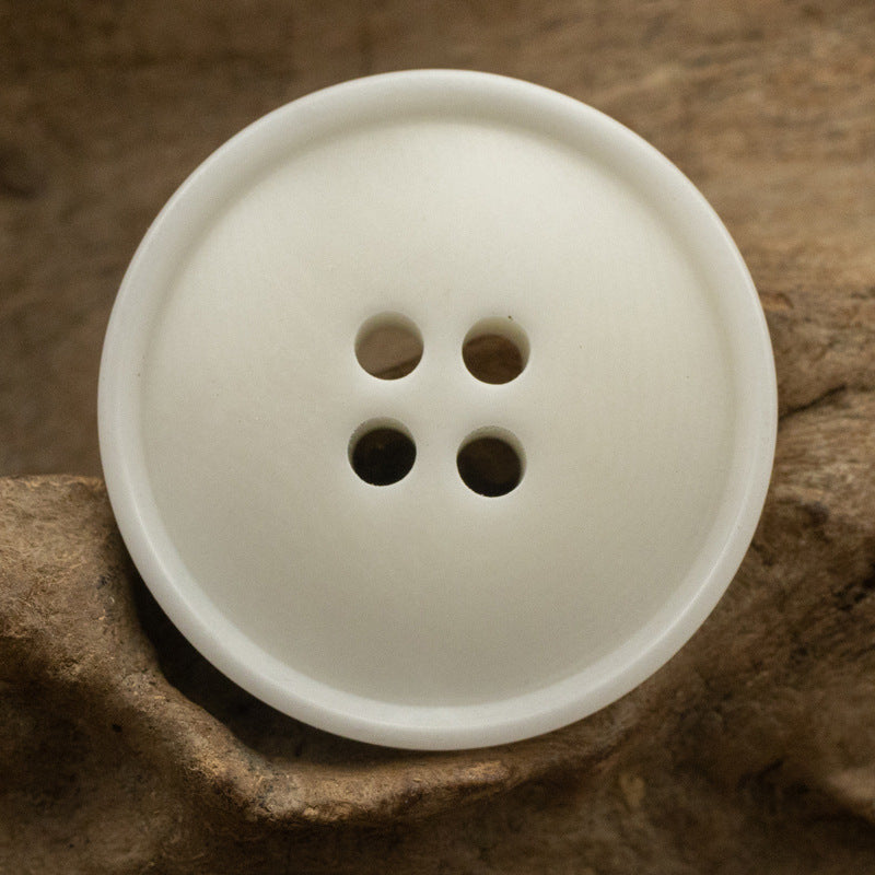Sustainable Corozo Buttons Slim Edged Ripple 10PCS - Lots of Buttons