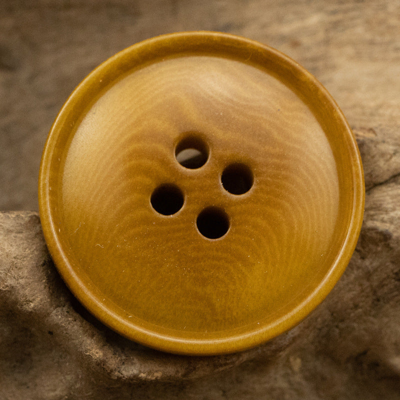 Sustainable Corozo Buttons Slim Edged Ripple 10PCS - Lots of Buttons