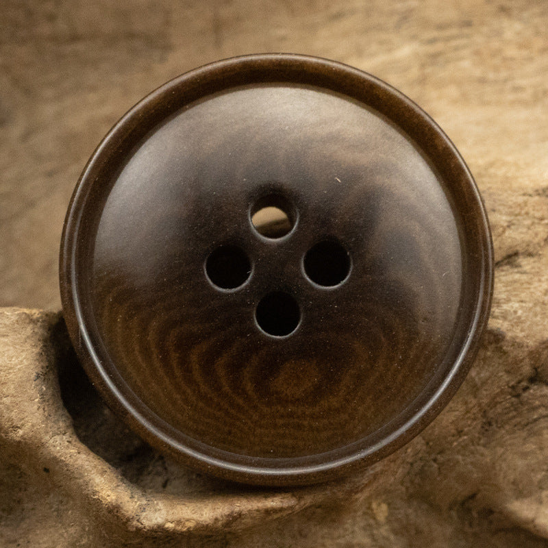 Sustainable Corozo Buttons Slim Edged Ripple 10PCS - Lots of Buttons