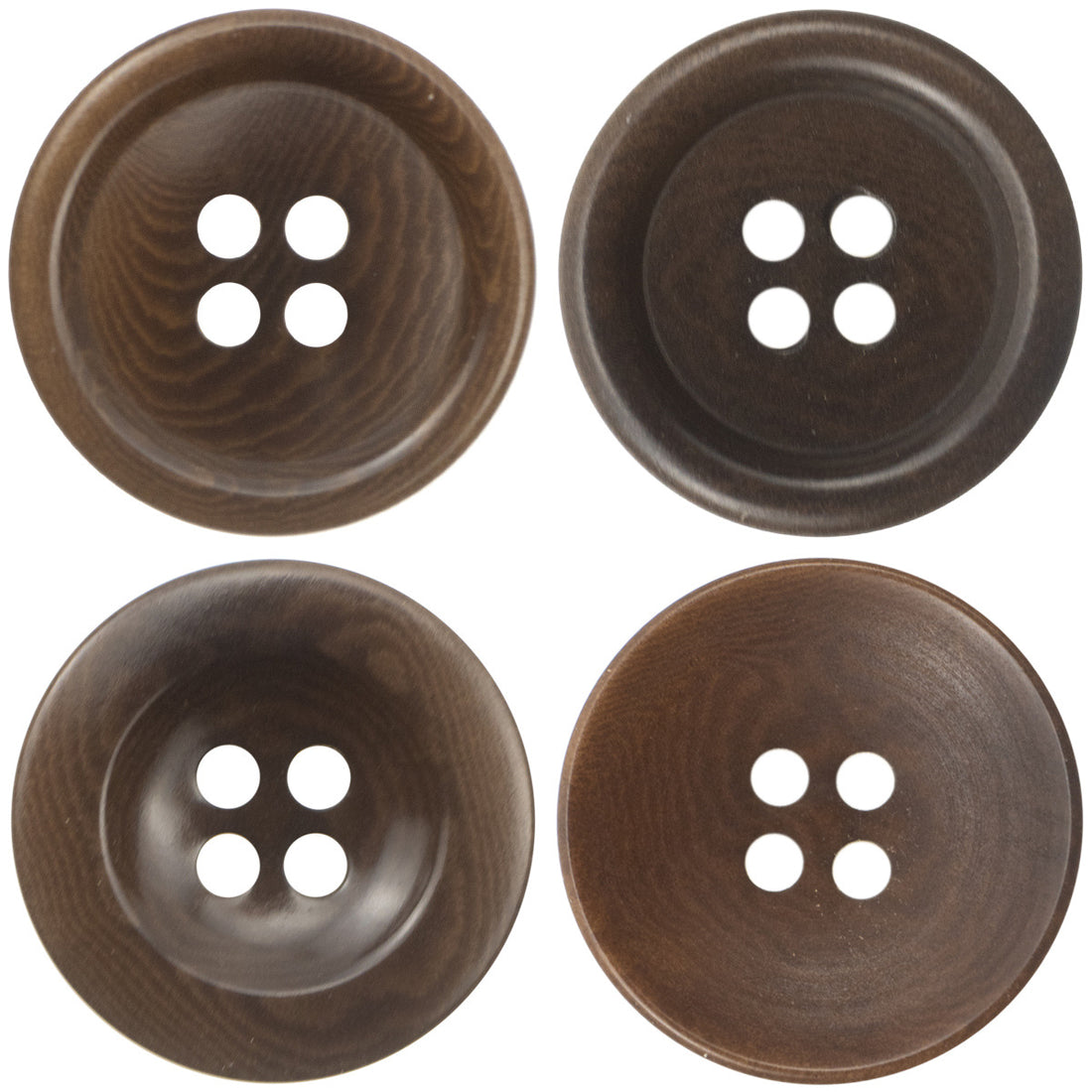 Dark Khaki Sustainable Fruit Buttons for Tailors and Designers 10pcs - Lots of Buttons