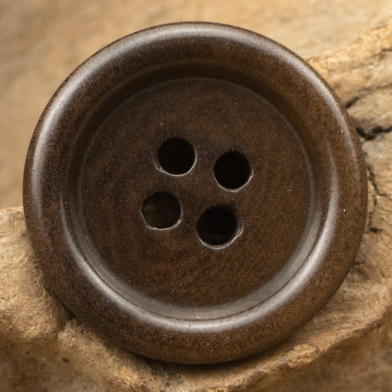 Dark Khaki Sustainable Fruit Buttons for Tailors and Designers 10pcs - Lots of Buttons