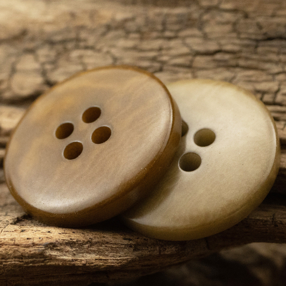 15MM/20MM Khaki Eco-Friendly and Sustainable Fruit Buttons 10pcs - Lots of Buttons
