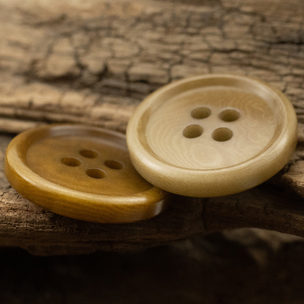 15MM/20MM Khaki Eco-Friendly and Sustainable Fruit Buttons 10pcs - Lots of Buttons