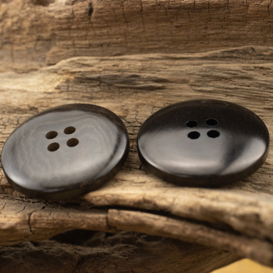 15-25MM Matte Black Brown Eco-Friendly Fruit Buttons 10pcs - Lots of Buttons