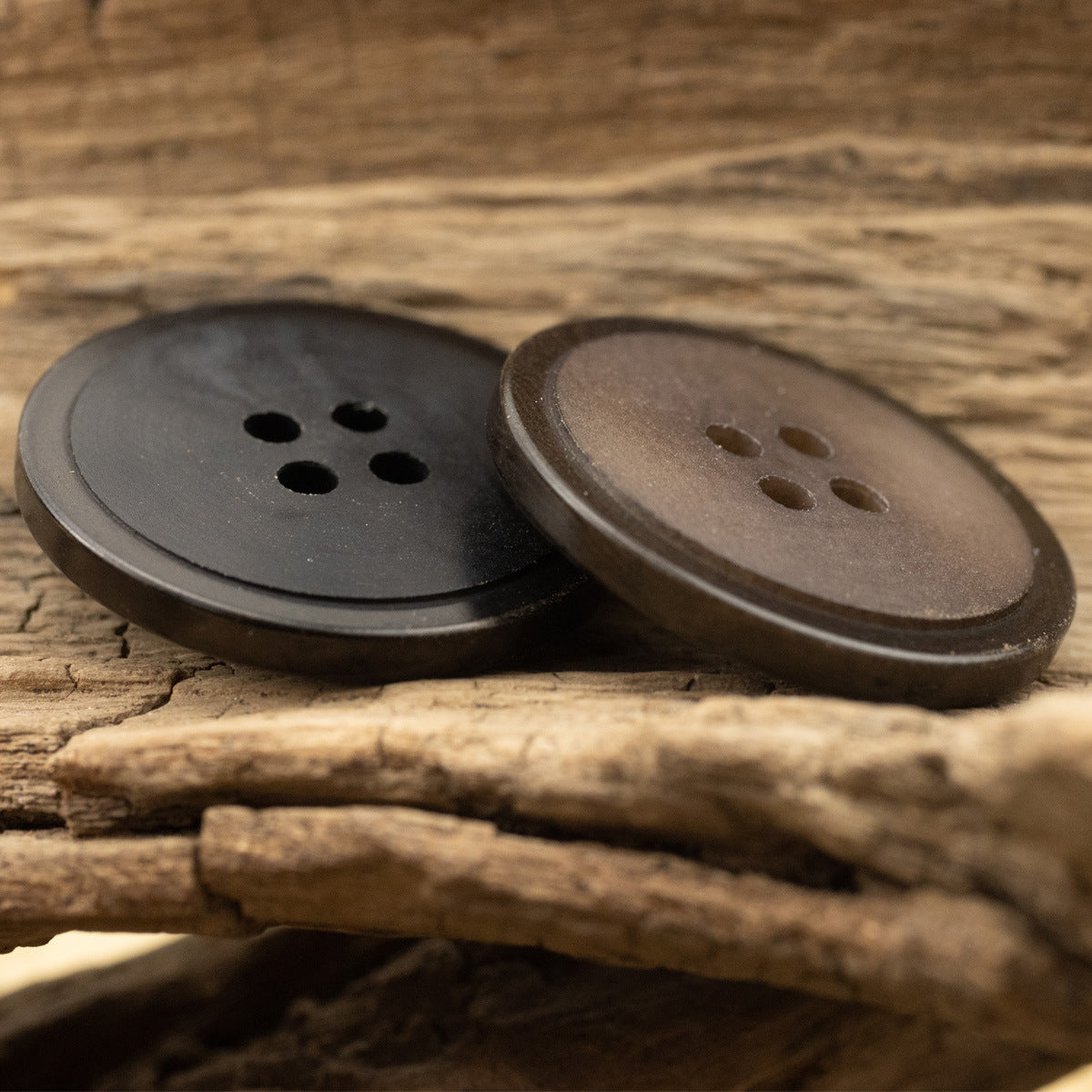 15-25MM Matte Black Brown Eco-Friendly Fruit Buttons 10pcs - Lots of Buttons