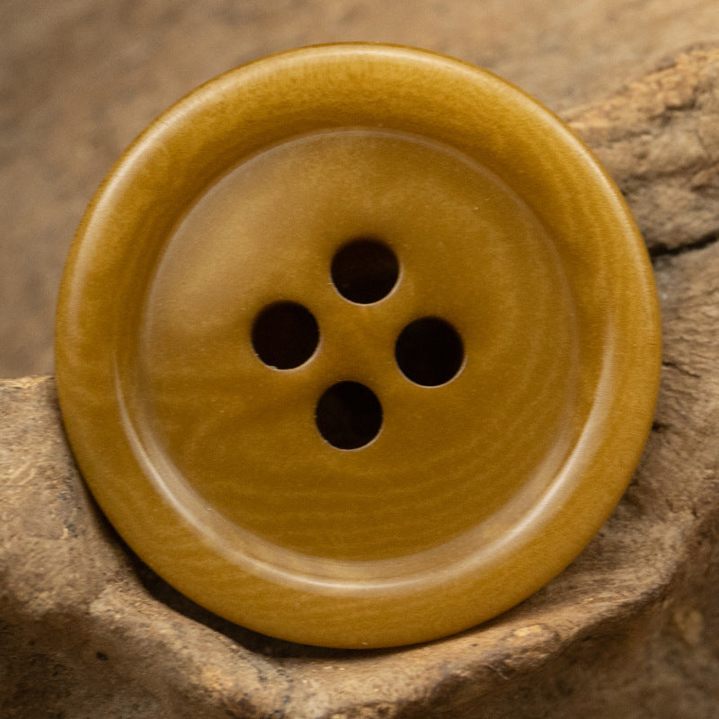 15-20mm Khaki Yellow Sustainable Fruit Buttons for Cardigans 10pcs - Lots of Buttons