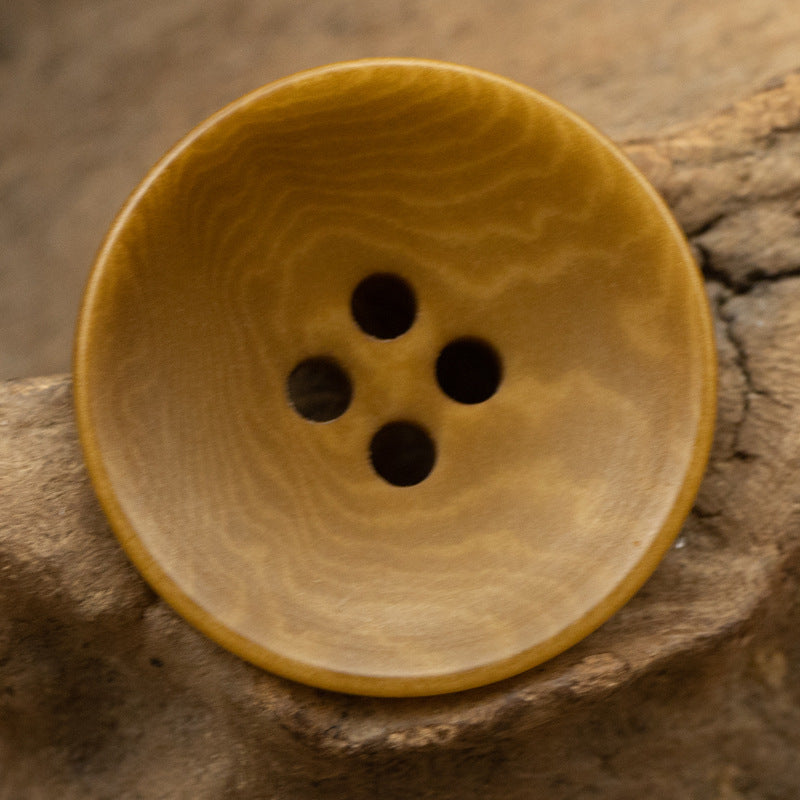 15-20mm Khaki Yellow Sustainable Fruit Buttons for Cardigans 10pcs - Lots of Buttons