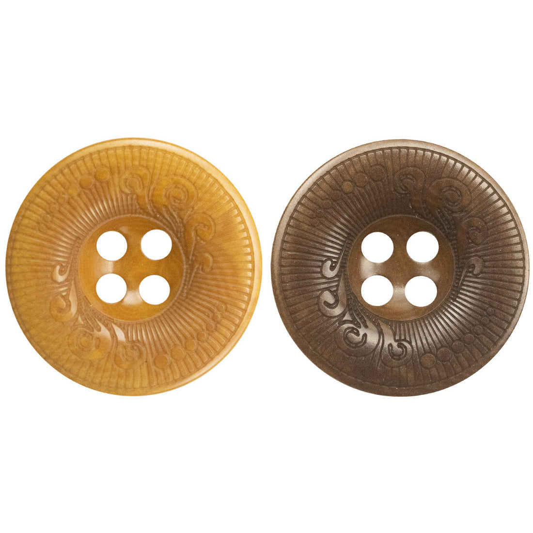 Brown Carved Cloud Tagut Nut Buttons for Japanese Kendo Uniforms 10pcs - Lots of Buttons