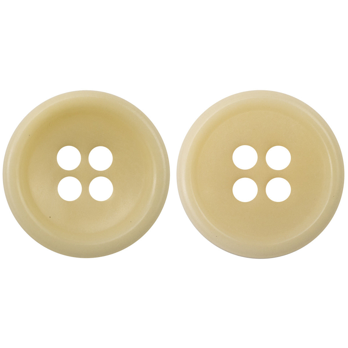 Light Beige Bowl-Shaped Four-Hole Natural Fruit Tagut Nut Buttons 10pcs - Lots of Buttons