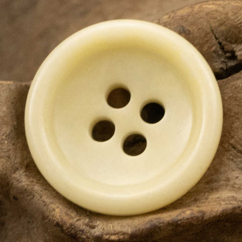 Light Beige Bowl-Shaped Four-Hole Natural Fruit Tagut Nut Buttons 10pcs - Lots of Buttons