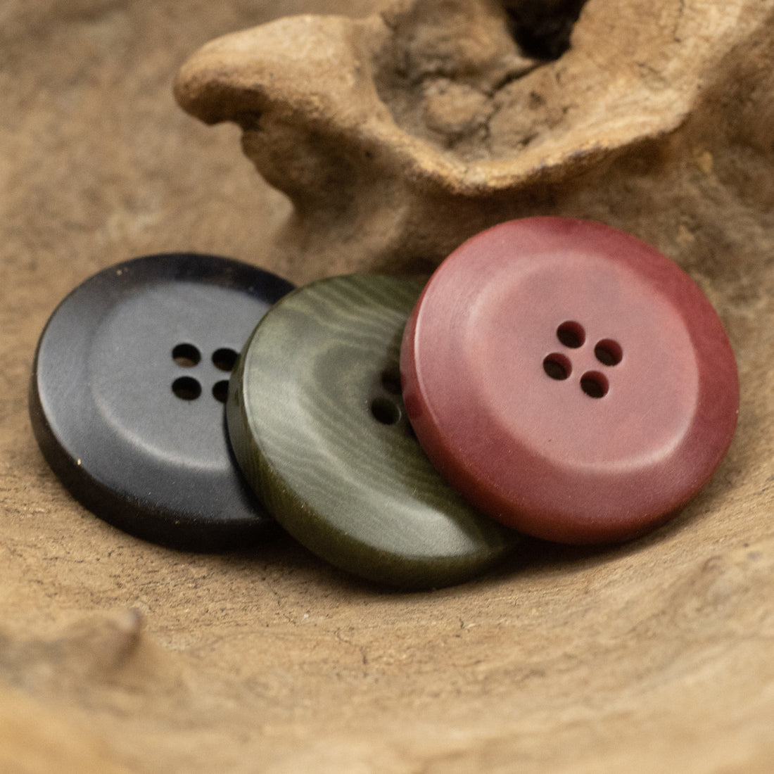 Sustainable Natural Palm Fruit Trouser Buttons 10pcs - Lots of Buttons