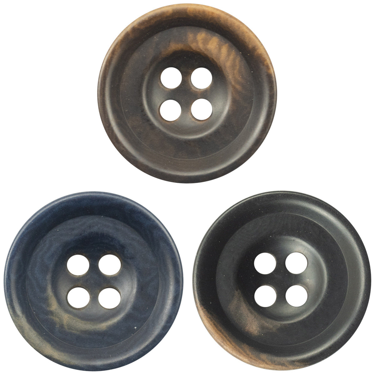 Dark Blue Black Tagut Nut Buttons for Sweater Cardigans 10pcs - Lots of Buttons