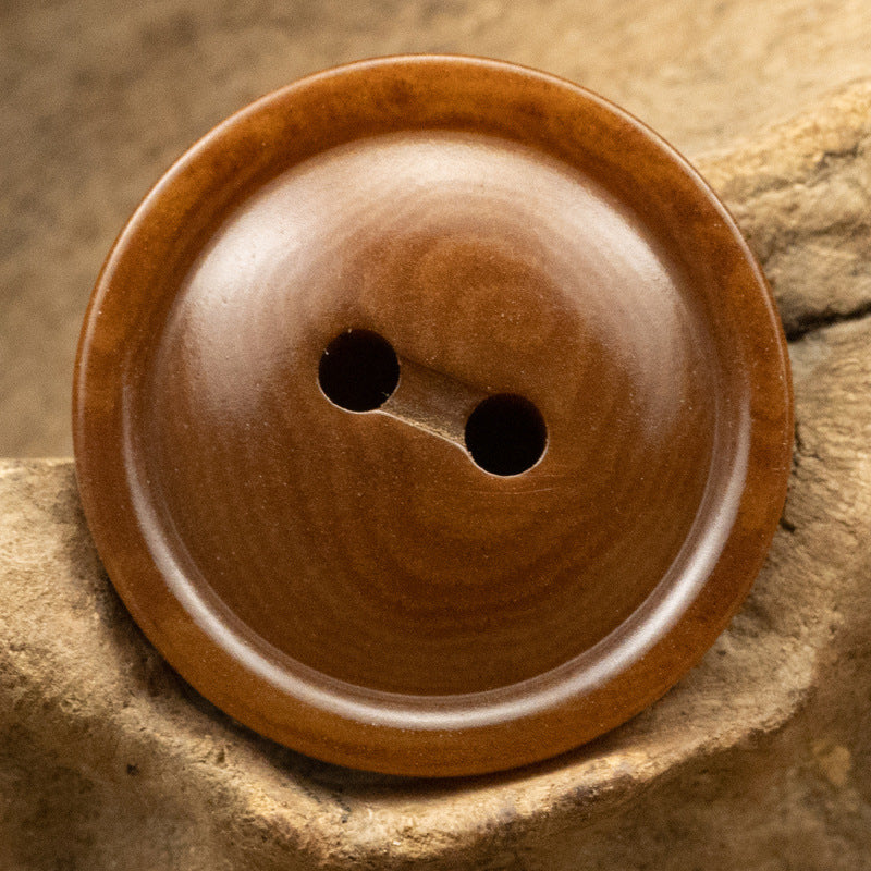 Round 2 Hole Natural Palm Fruit Corozo Buttons 10pcs - Lots of Buttons