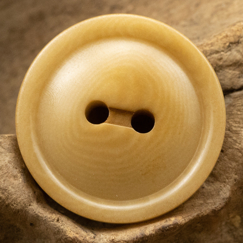 Round 2 Hole Natural Palm Fruit Corozo Buttons 10pcs - Lots of Buttons