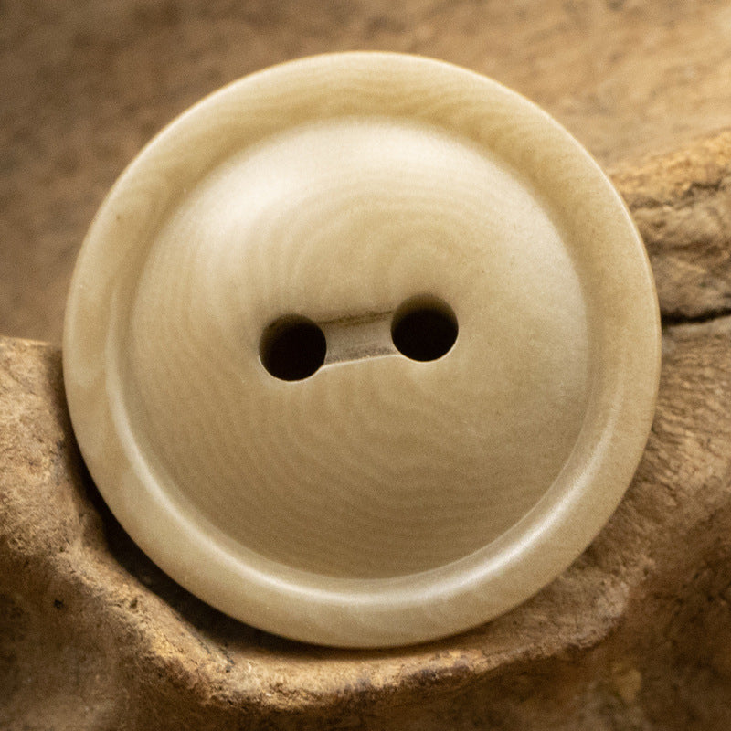 Round 2 Hole Natural Palm Fruit Corozo Buttons 10pcs - Lots of Buttons