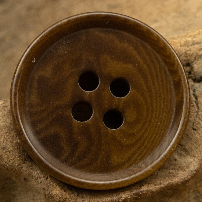Round 4-Hole Natural Tagut Nut Buttons for Military Green Vests 10pcs - Lots of Buttons