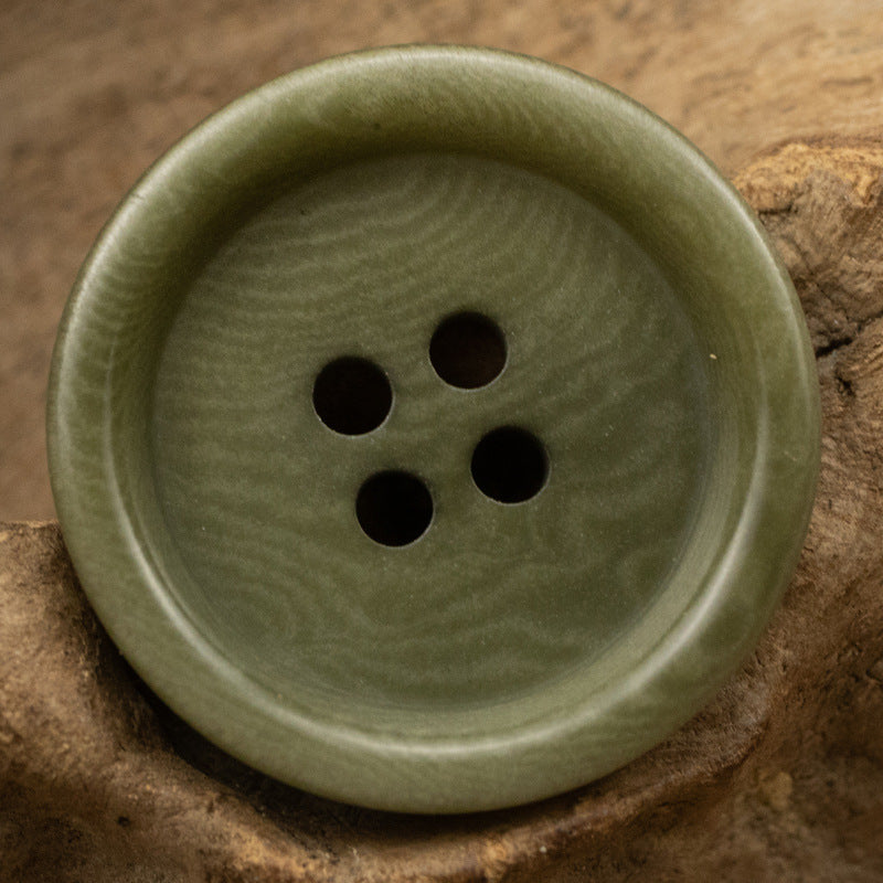 Vintage Thick-Edged Natural Fruit Tagut Nut Buttons for Jackets 10pcs - Lots of Buttons