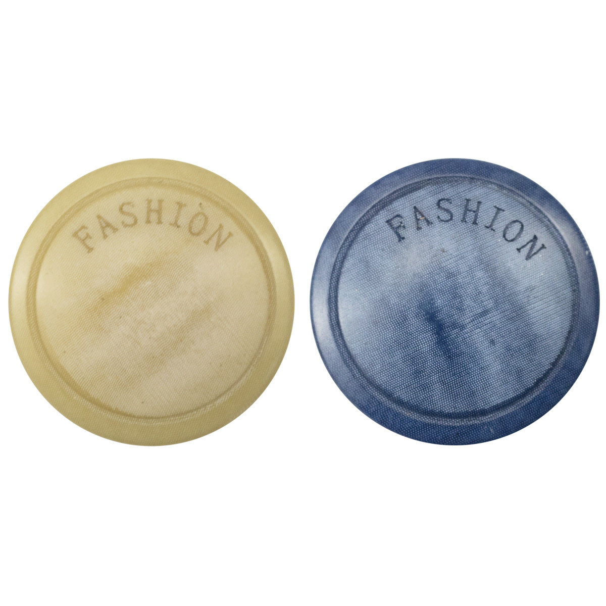 Klein Blue and Beige Fruit Fashion Buttons for Jackets 5pcs - Lots of Buttons