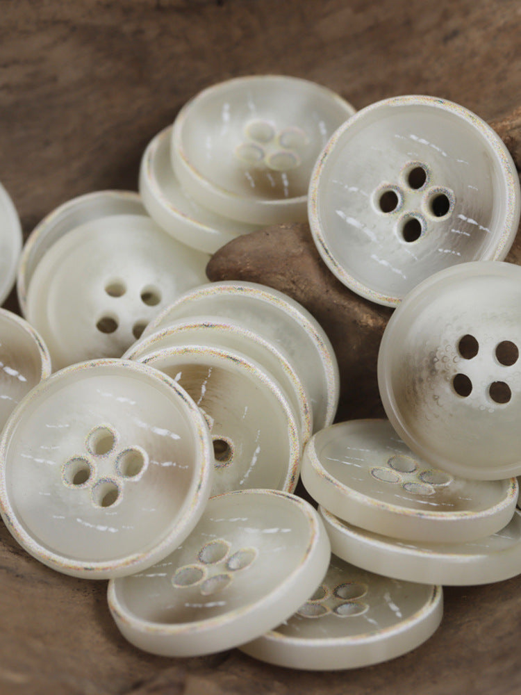15-28mm Burnt Khaki Four-Hole Resin Buttons 40 Pack - Lots of Buttons