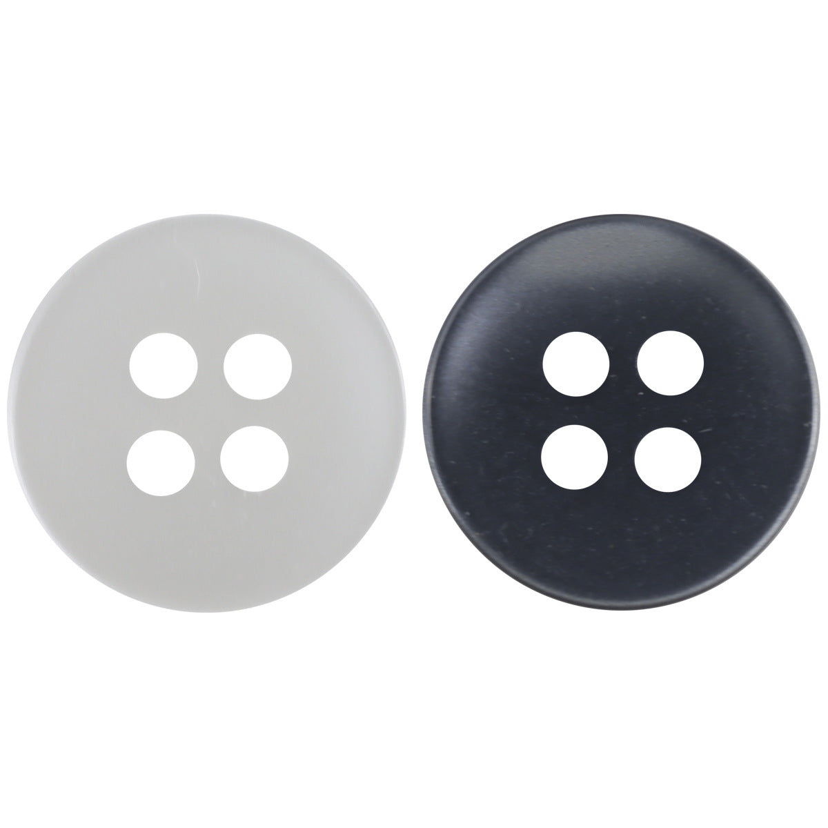 12.5mm Dark Gray and White Resin Buttons for Men's Shirts 100 Pack - Lots of Buttons