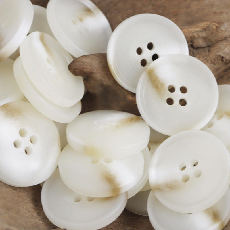 15-30mm Brown Ray Four-Hole Resin Flat Button 50 Pack - Lots of Buttons