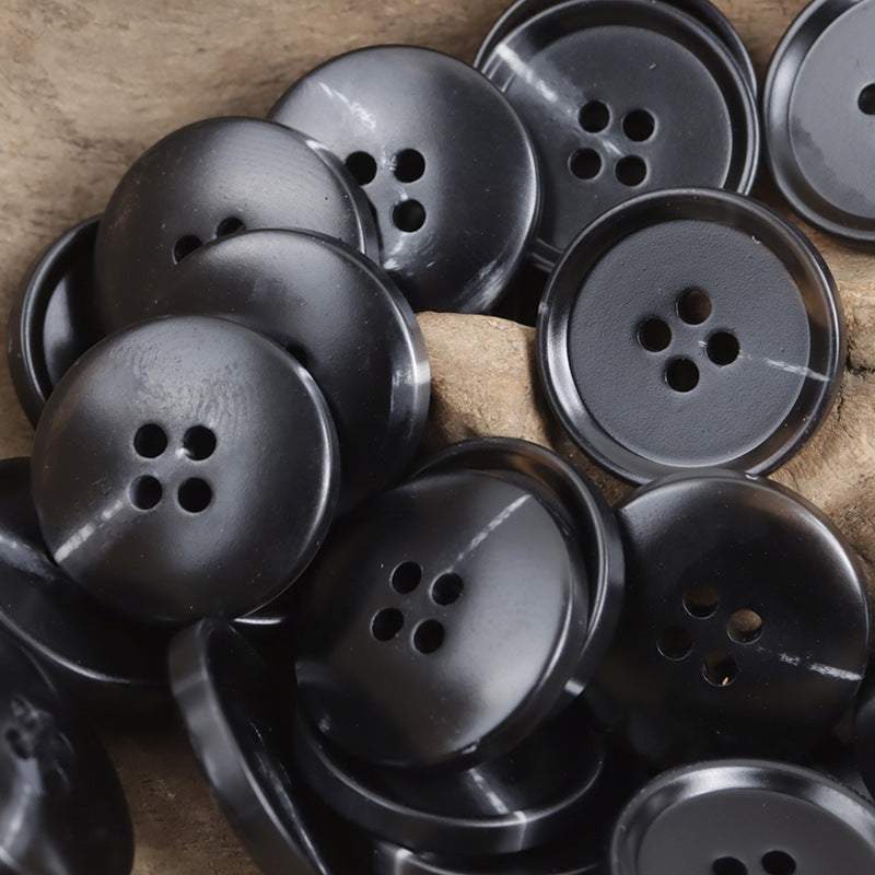 15-30mm Brown Ray Four-Hole Resin Flat Button 50 Pack - Lots of Buttons