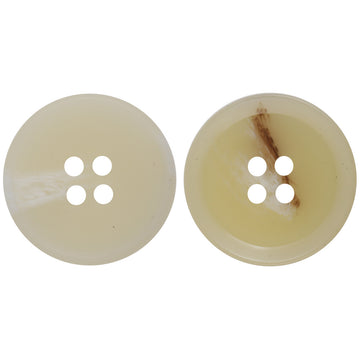 15-28mm Light Yellow Round Four-Hole Resin Flat Button 20pcs - Lots of Buttons