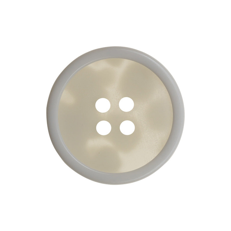 Translucent White and Black Resin Buttons for Sweater Cardigans 30pcs - Lots of Buttons
