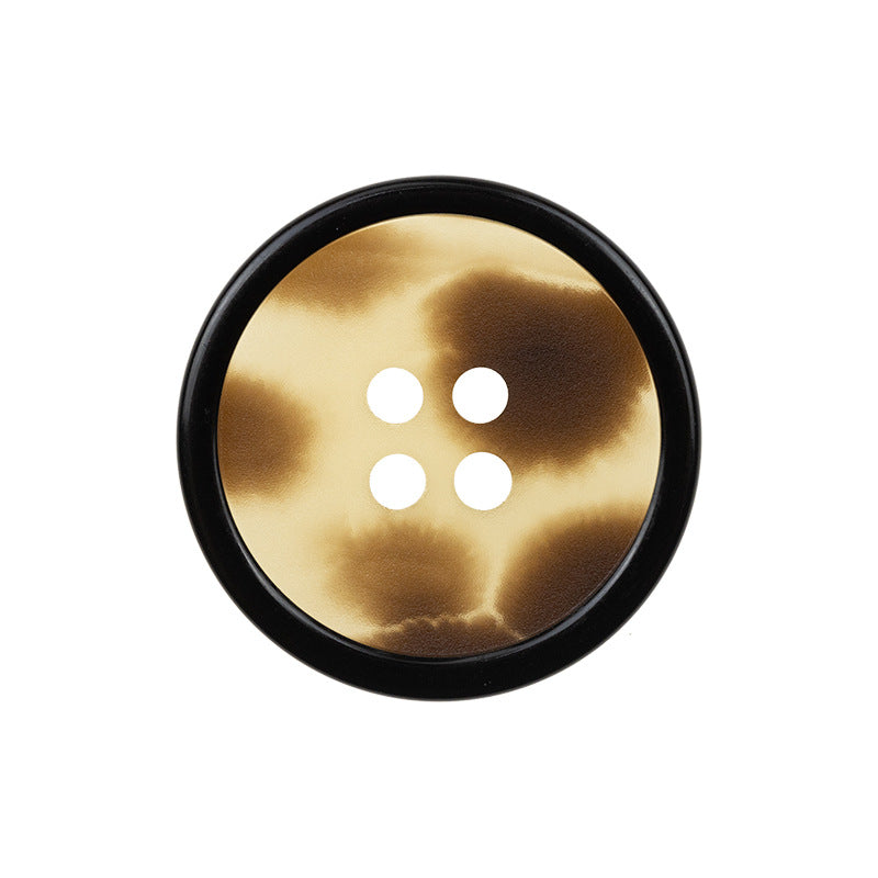 Translucent White and Black Resin Buttons for Sweater Cardigans 30pcs - Lots of Buttons
