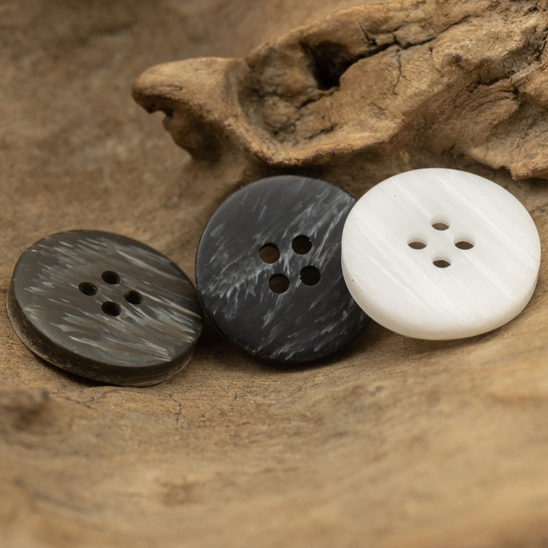 Irregular Resin Buttons Inlaid Triangular Imitated Wood-Grain,20pcs - Lots of Buttons