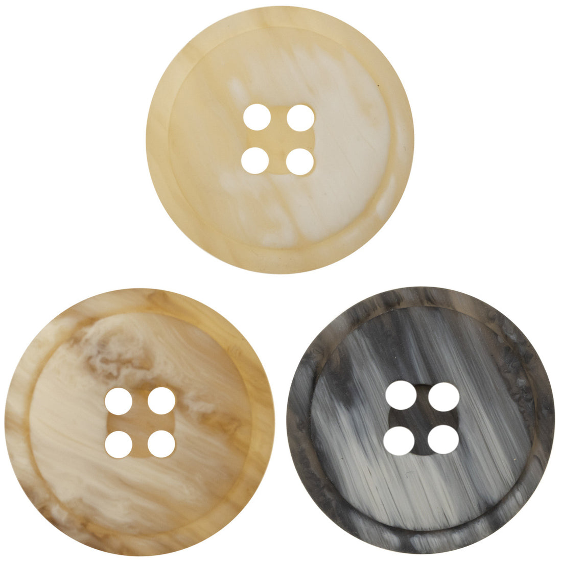 Wood Grain Resin Buttons Phoenix Groove Design for Linen Shirts 30pcs - Lots of Buttons
