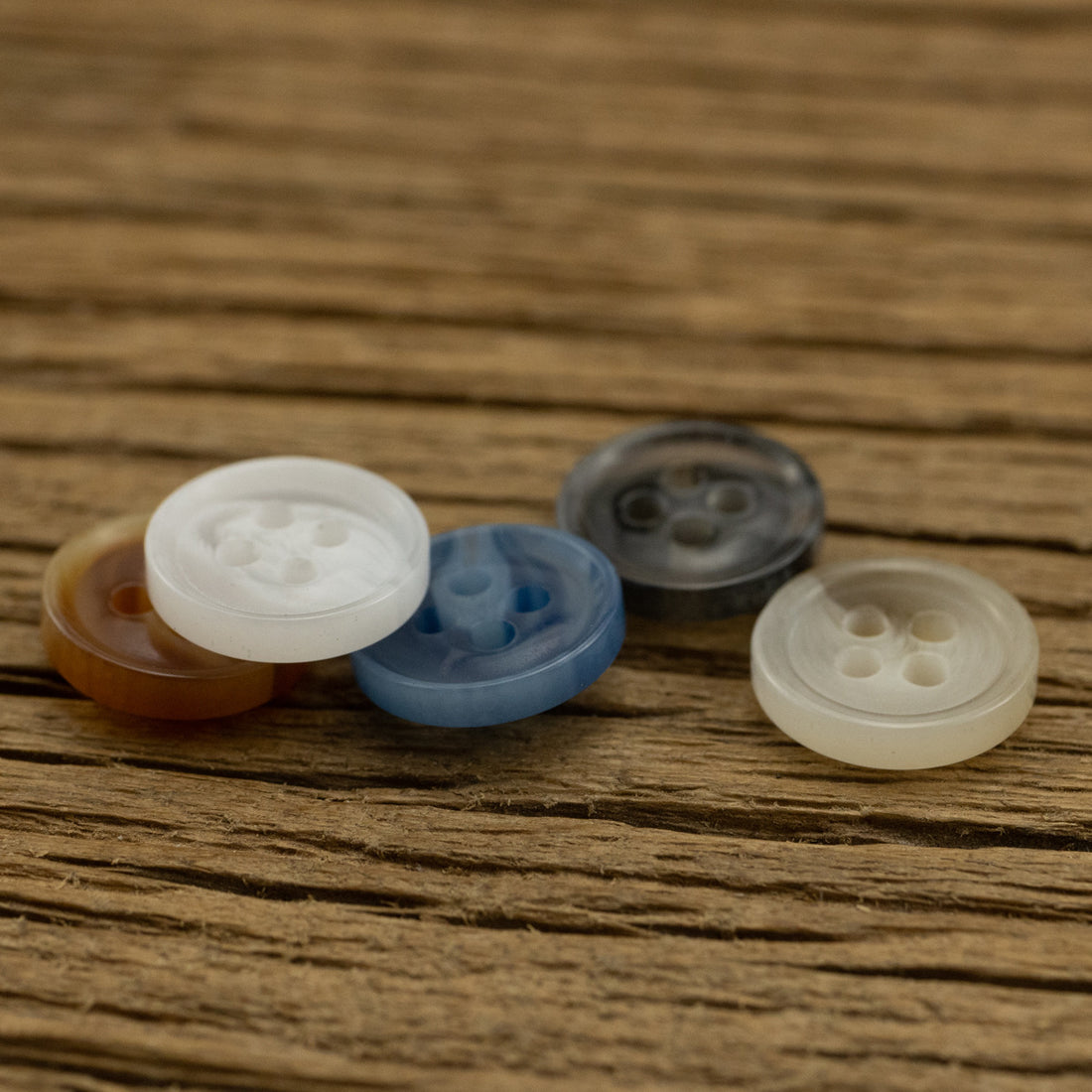 Shiny Translucent Colored Resin Shirt Buttons 100 Pack - Lots of Buttons