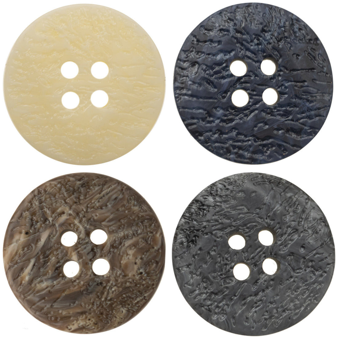 Fashion Resin Flat Coat Buttons with Irregular Texture 10pcs - Lots of Buttons