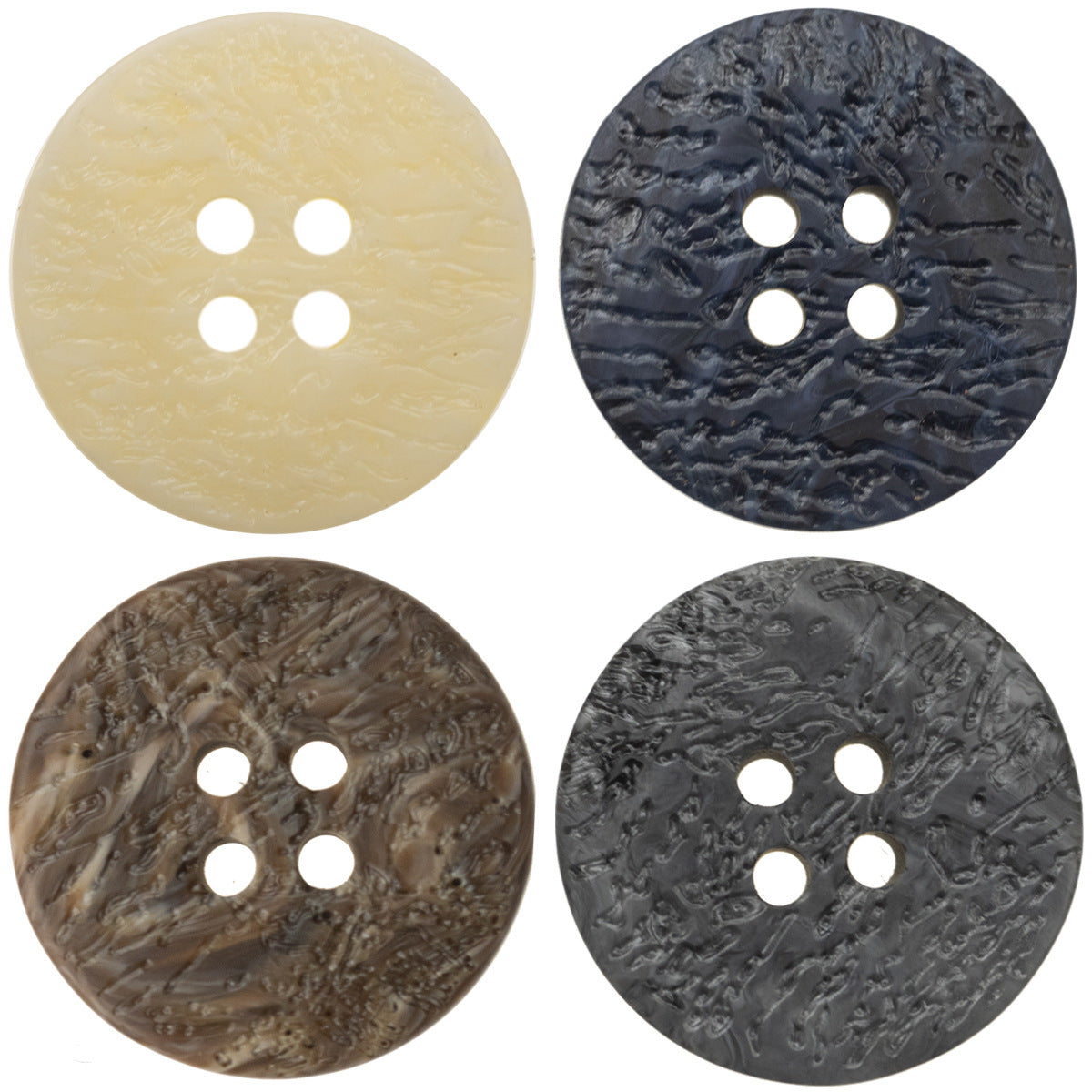 Fashion Resin Flat Coat Buttons with Irregular Texture 10pcs - Lots of Buttons