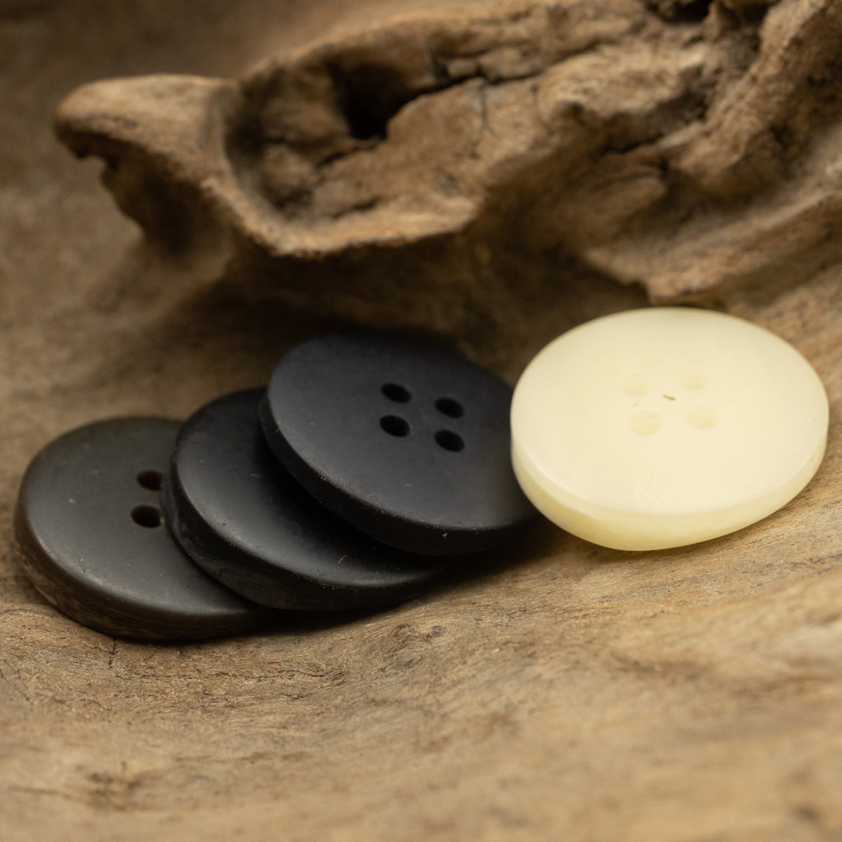Fashion Resin Flat Coat Buttons with Irregular Texture 10pcs - Lots of Buttons