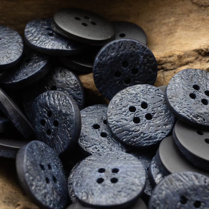 Fashion Resin Flat Coat Buttons with Irregular Texture 10pcs - Lots of Buttons