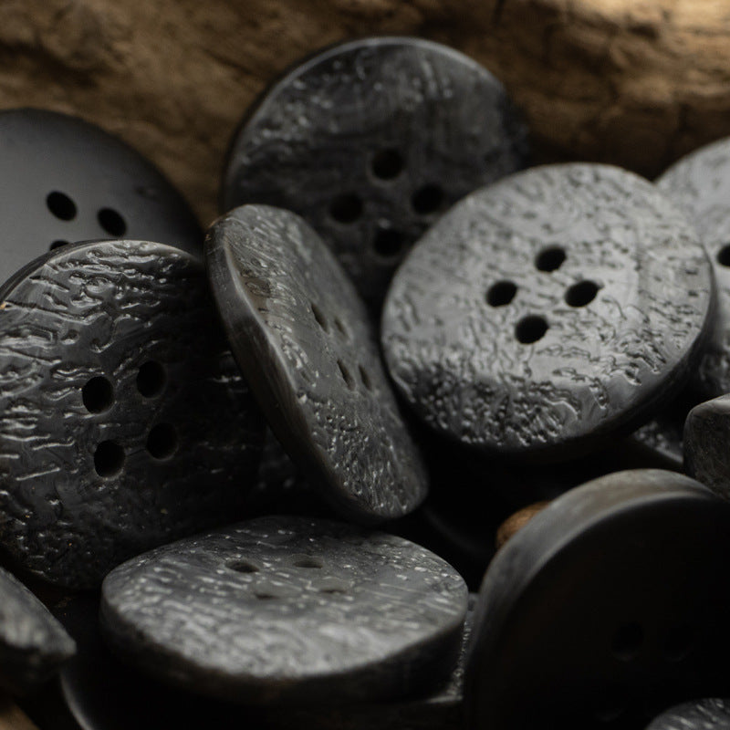 Fashion Resin Flat Coat Buttons with Irregular Texture 10pcs - Lots of Buttons