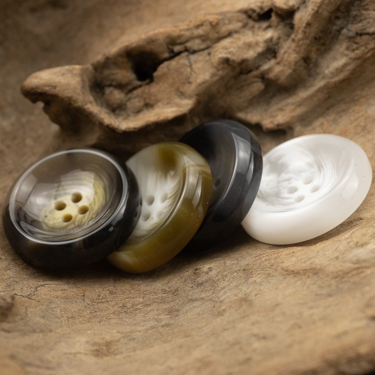 Round 4 Hole Bowl-Shaped Resin Buttons for Suits,20PCS - Lots of Buttons