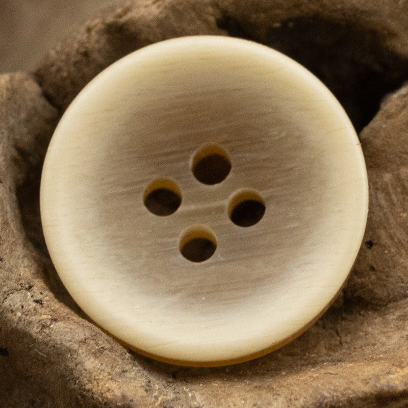 11.5mm Matte Bowl-Shaped Light Yellow Black Resin Buttons 40 Pack - Lots of Buttons