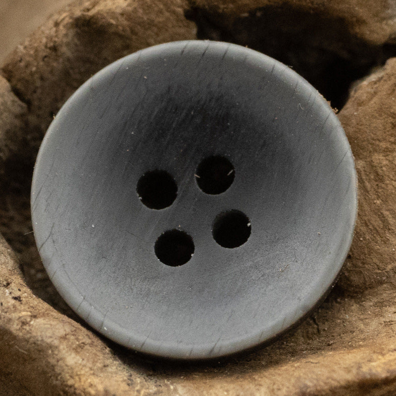 11.5mm Matte Bowl-Shaped Light Yellow Black Resin Buttons 40 Pack - Lots of Buttons