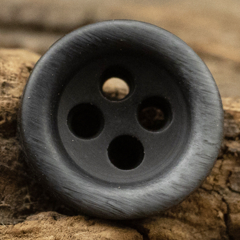 10mm/11.5mm Wood Grain Light Yellow Black Resin Buttons 60 Pack - Lots of Buttons